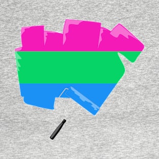 Polysexual Pride Paint Roller Design T-Shirt